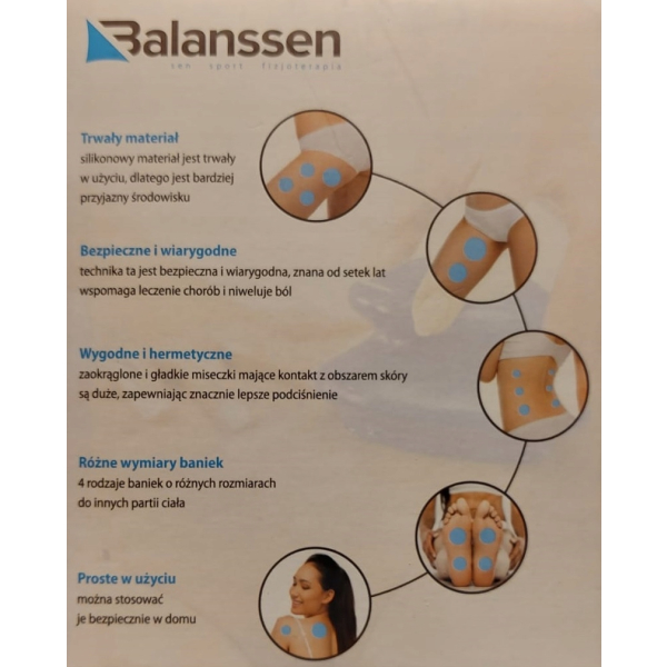 Bańki chińskie silikonowe – Zestaw do masażu